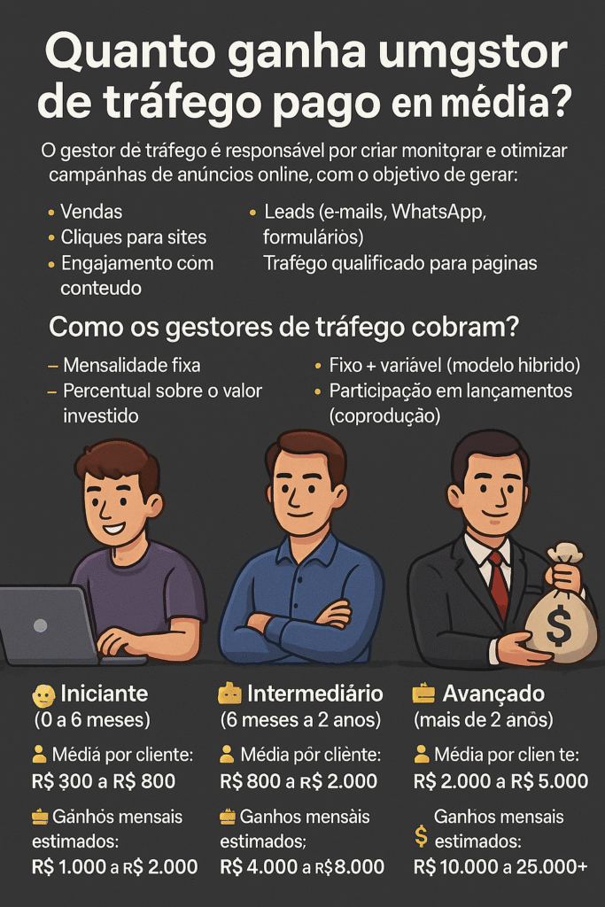 Quanto ganha um gestor de tráfego pago em média? - Quero Ficar Bem Rico